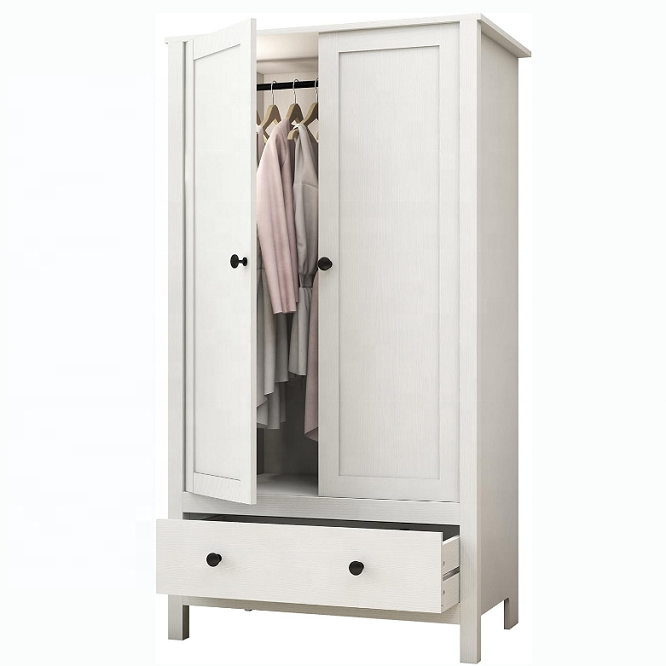 Factory Customized 2 Door Wardrobe Armoire with Drawer for Bedroom