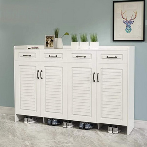 modern style wooden home large capacity shoe storage cabinet household shoe rack cabinet