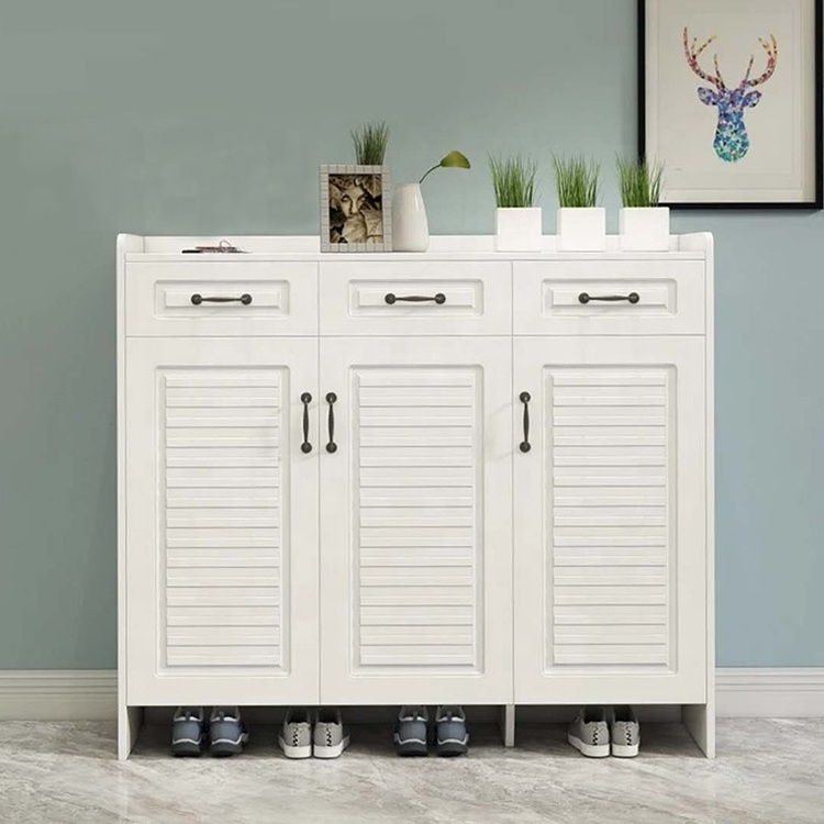 modern style wooden home large capacity shoe storage cabinet household shoe rack cabinet