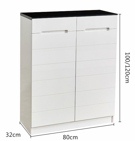 modern white color wood high gloss shoe storage cabinet with storage drawer shoe rack cabinet