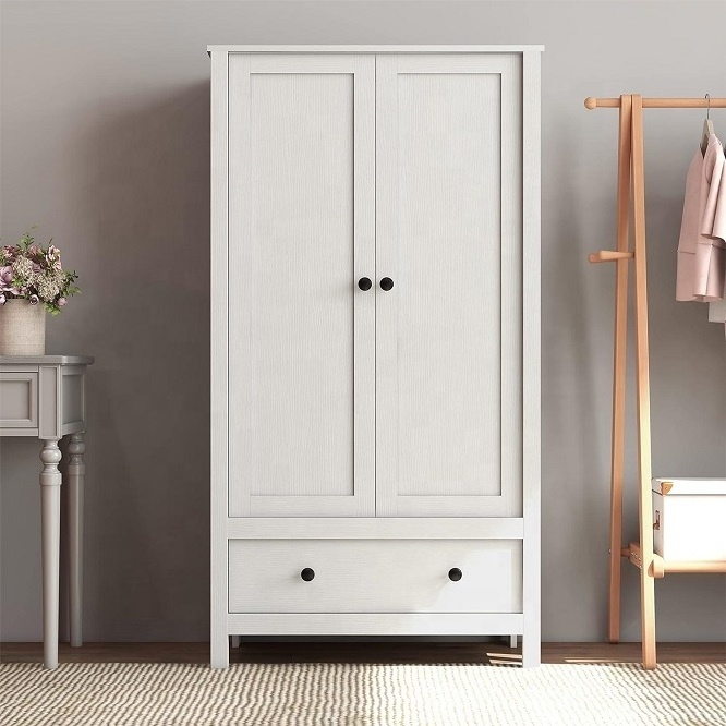 Factory Customized 2 Door Wardrobe Armoire with Drawer for Bedroom