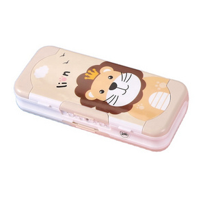 Promotional Animal Pattern Pencil Case Password Pencil Box Ruler Pencil Case