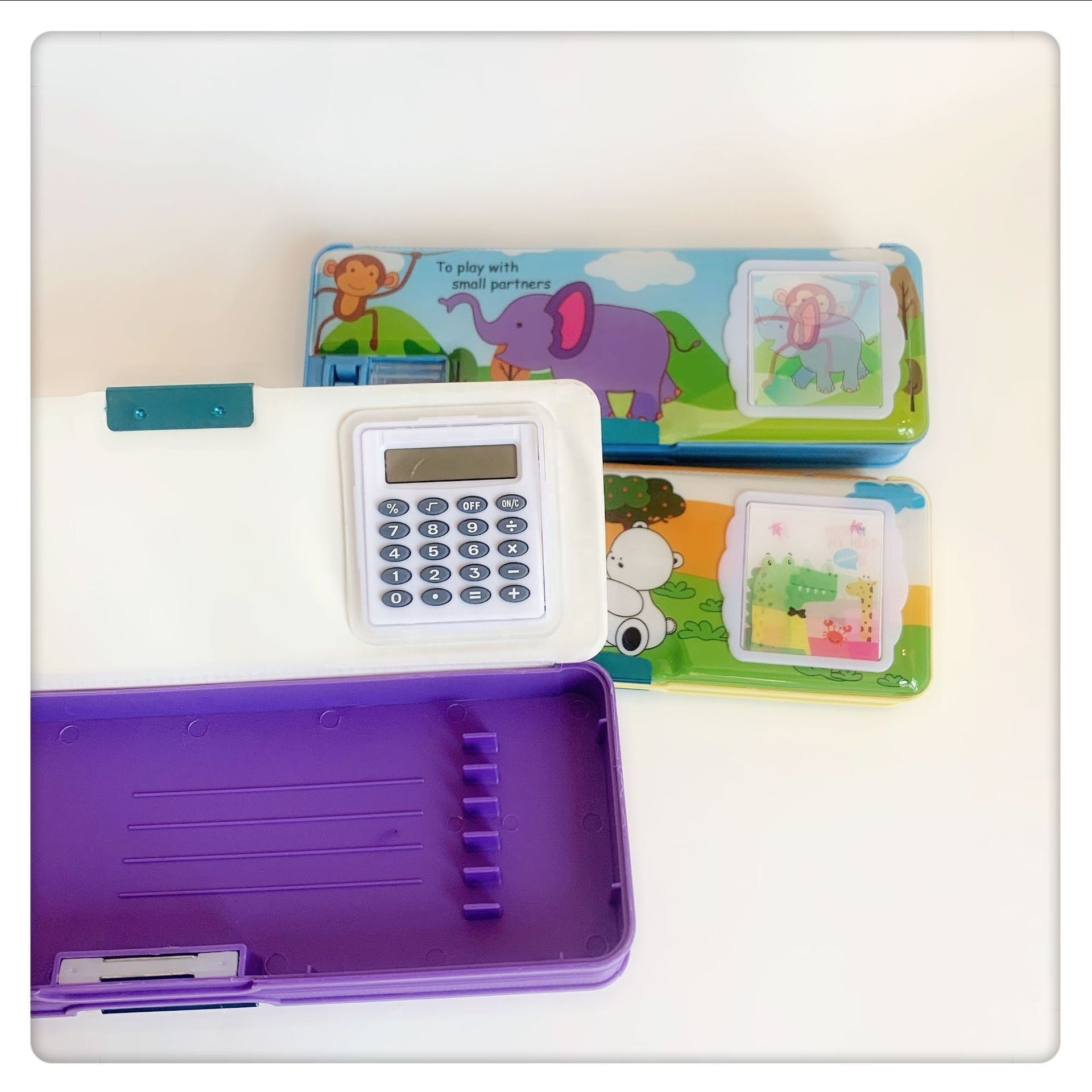 Profession Design Large Capacity Multifunction Pencil Box With Calculator Magnet Pencil Box