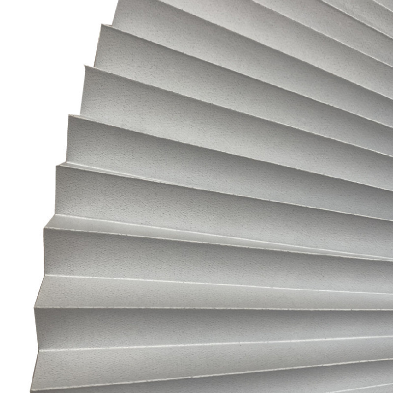 New design The shading Polyester cloth white glue coated silver pleated fabric for RV Car window  curtain fabric