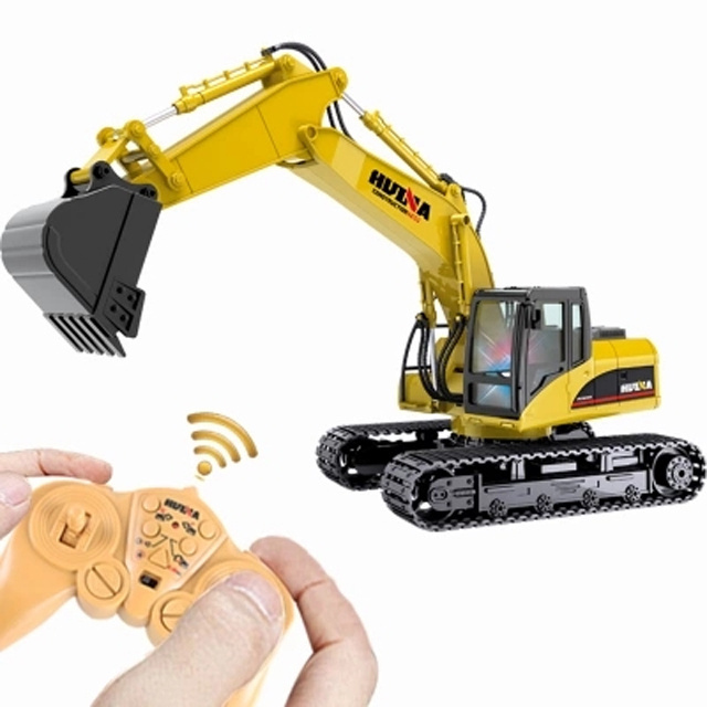 2.4GHz 15CH Metal Alloy Toys Remote Control Car RC Hydraulic Excavator Machinery