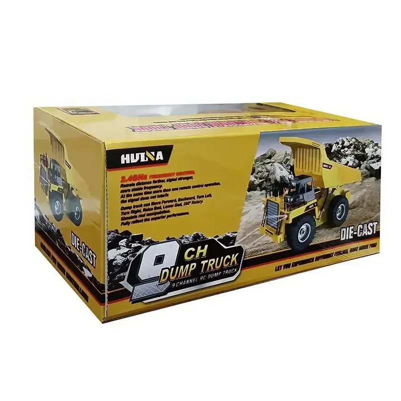 Huina 1534 1 18 Scale 2.4G Electric Plastic Alloy Metal Diecast 9CH Led Light Radio Control Off Road RC Rock Mining Dump Truck