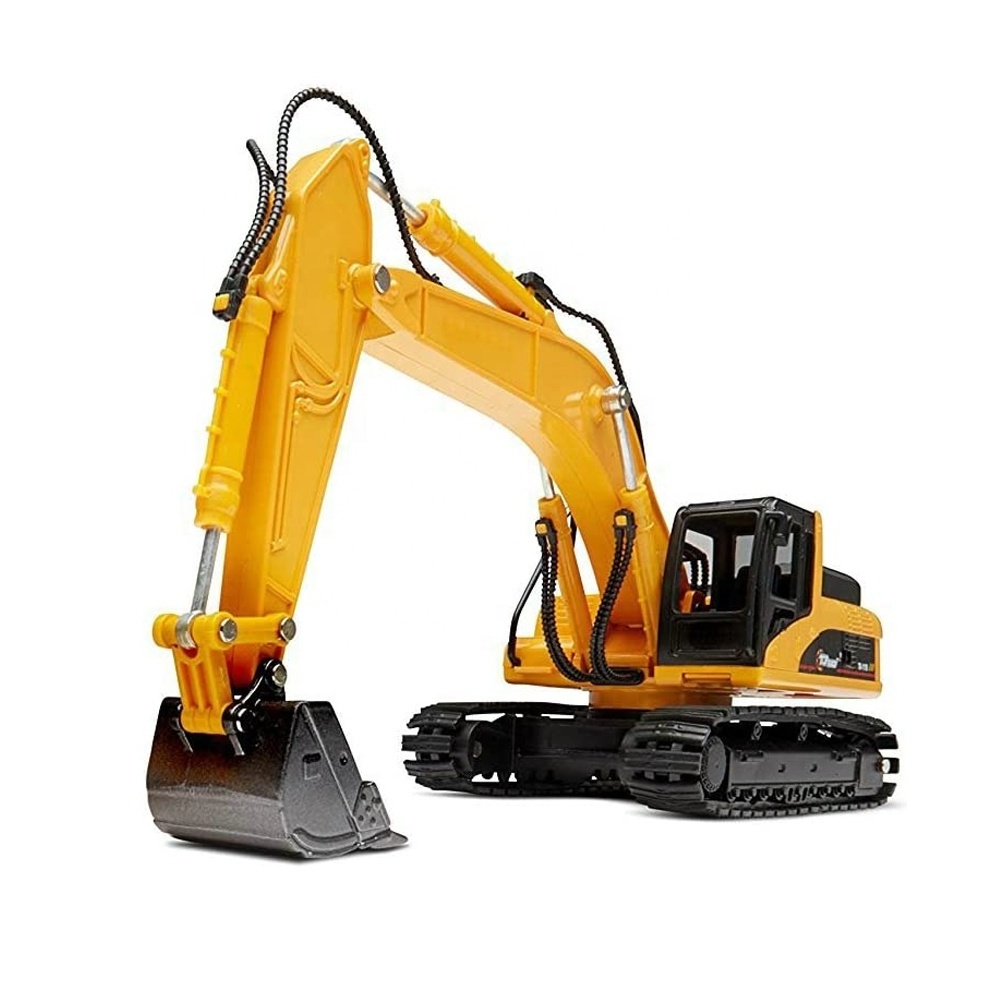 Hot Selling Huina 1611 Diecast Metal Construction Trucks Free Wheeler 1/50 Scale Alloy Excavator & Dump Truck Toy For Kids