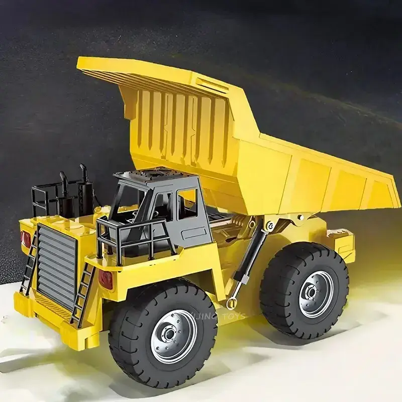 Huina 1534 1 18 Scale 2.4G Electric Plastic Alloy Metal Diecast 9CH Led Light Radio Control Off Road RC Rock Mining Dump Truck