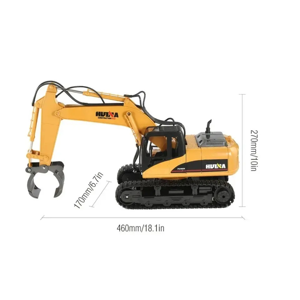 1:14 2.4GHz 16CH RC Alloy Log Grabbing Machine With Independent Arms RC Excavator Truck