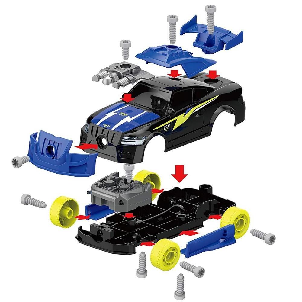 Take Apart Racing Car STEM Toys 26 Pieces Assembly Car Toys With Drill Tool, Lights and Sounds, Christmas Gifts For Kids 661-411