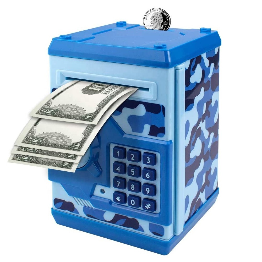 Mini ATM Piggy Bank Security Machine Electronic Code Piggy Bank Money Counter Safe Box Coin Bank Toy