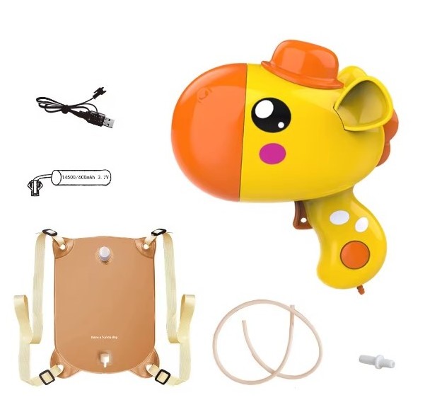 Kids electric backpack water gun toy summer toy gun Cartoon Deer Electric Water Gun Toys