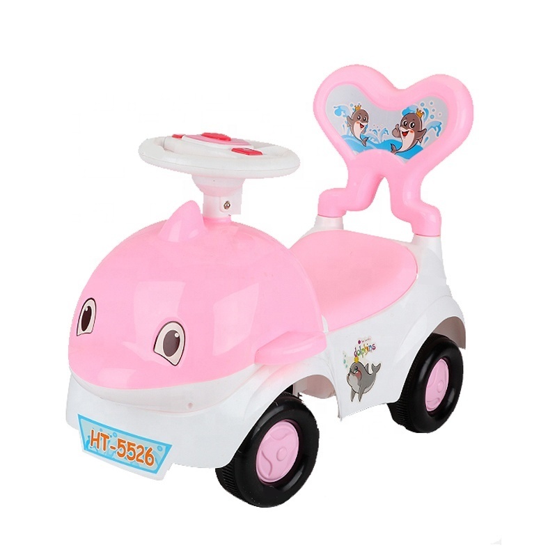 HT-5526 Push Ride On Car For Kids 3 In 1 Walker Sliding Car Cartoon Pushing Ride-on Toy With Sound and Lights For Boy Girls Gift