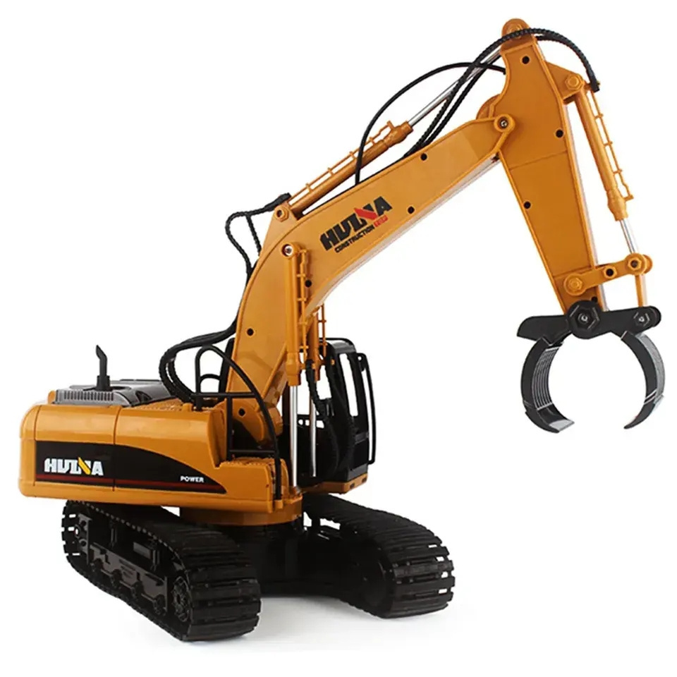 1:14 2.4GHz 16CH RC Alloy Log Grabbing Machine With Independent Arms RC Excavator Truck