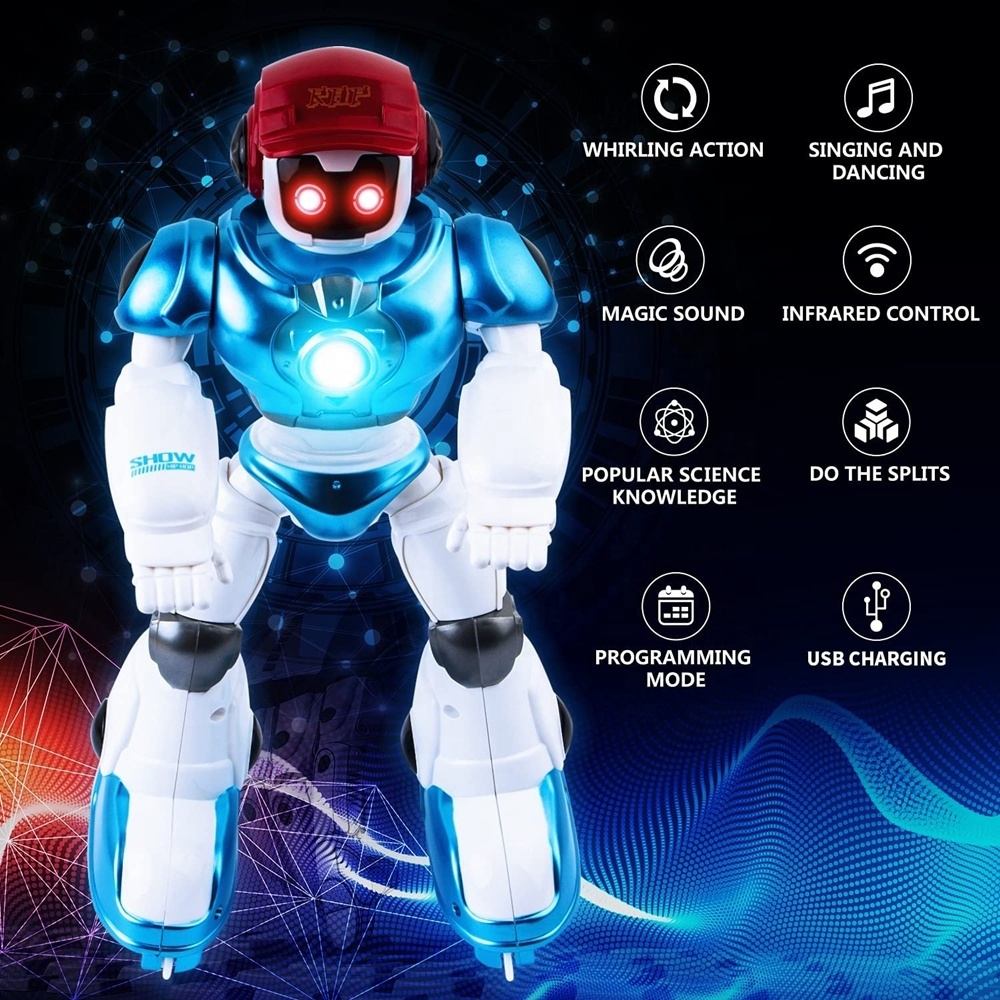 M99888-6 Touch Sensing Robot Toys Intelligent Programmable Smart Hip Hop Dance Sings Remote Control Robot For Children