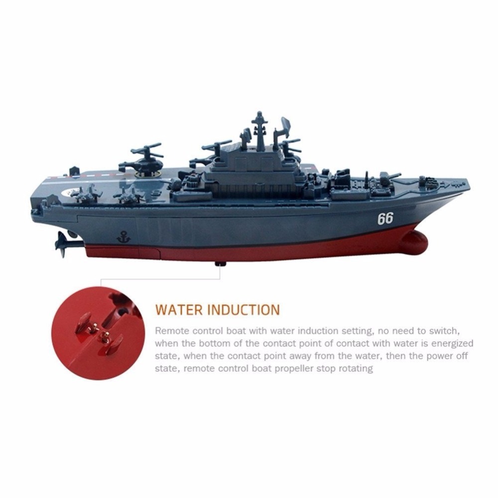 Innovative 3319 Toys Remote Control Boat Plane carrier Military Exquisite Speedboat Yacht RC Submarine with Built-in Battery