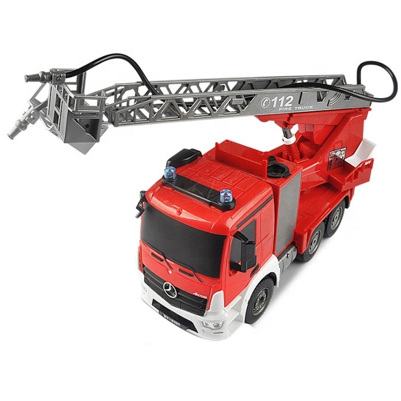 E527-003 RC Truck Remote Control Fire Engine Truck 10CH 2.4GHz 1/20 Scale Hobby Electronics Toys with Lights Simulated Sounds