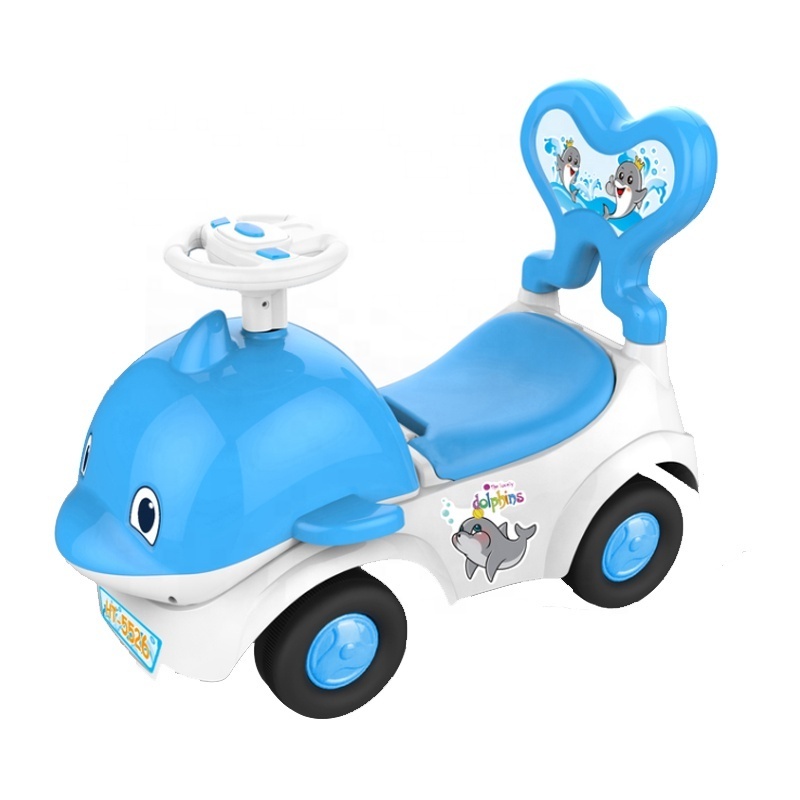 HT-5526 Push Ride On Car For Kids 3 In 1 Walker Sliding Car Cartoon Pushing Ride-on Toy With Sound and Lights For Boy Girls Gift