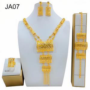 New jewelry designer wholesale gold plated wedding jewelry sets for women dubai  jewelry gift