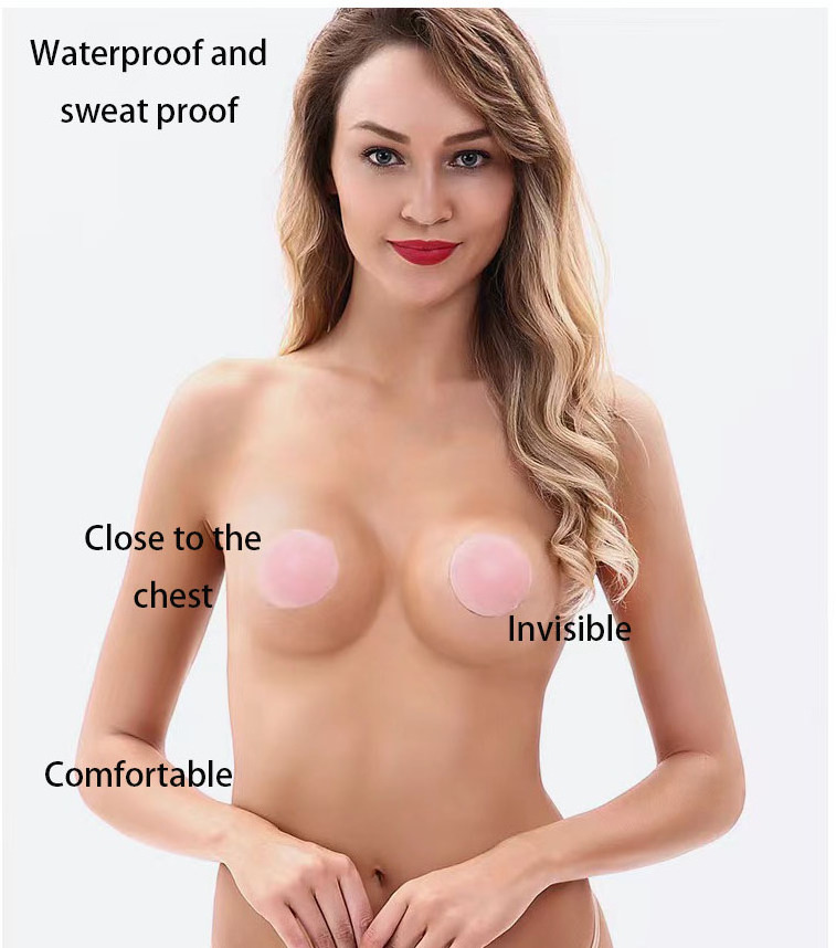 In Stock Silicone Material Invisible Fashion Comfortable Seamless Strapless Backless Frontless Push Up Bra