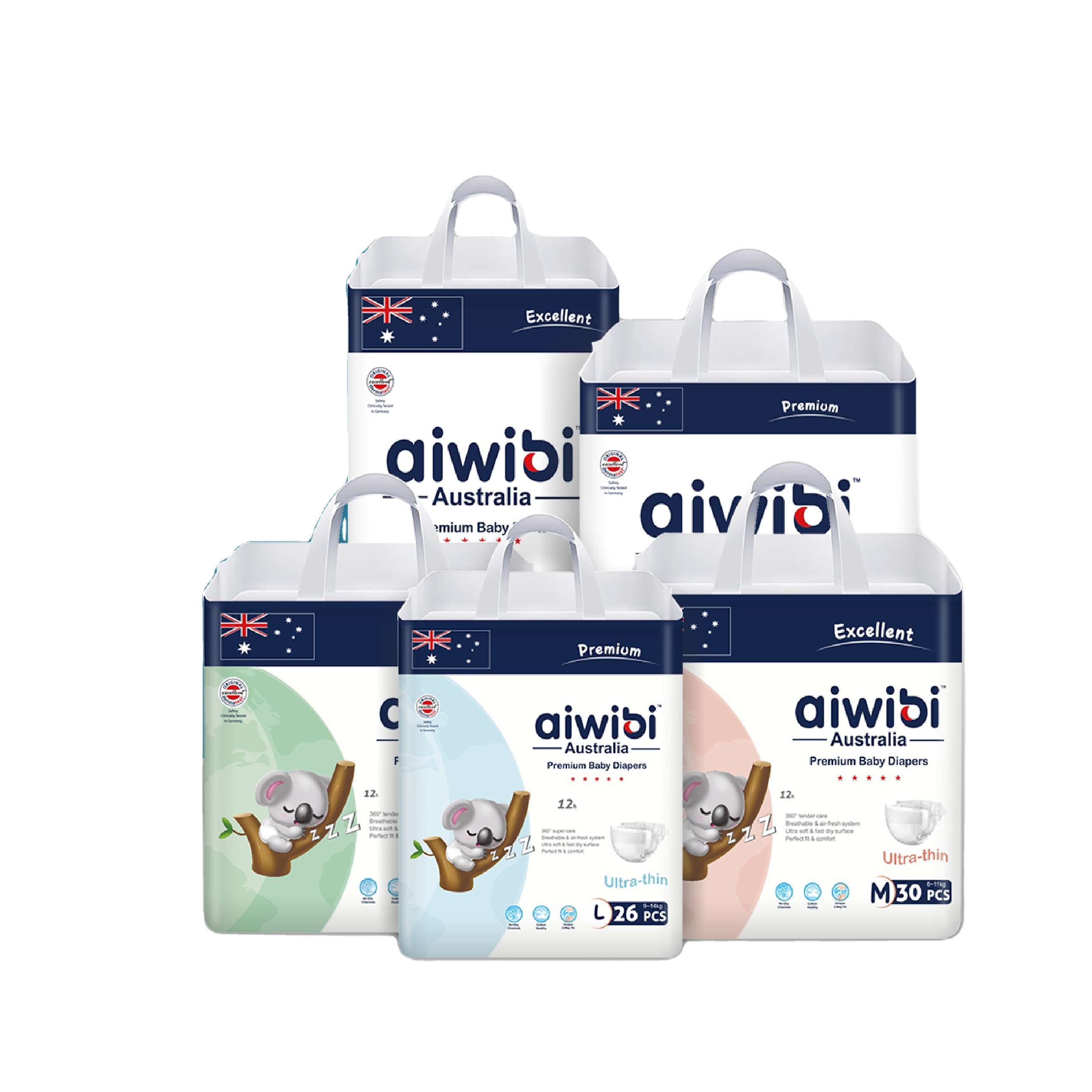 AIWIBI Brand Premium Soft Care Tape Diaper Supplier Vendors Low Price Little Angels Baby Diapers For Kids