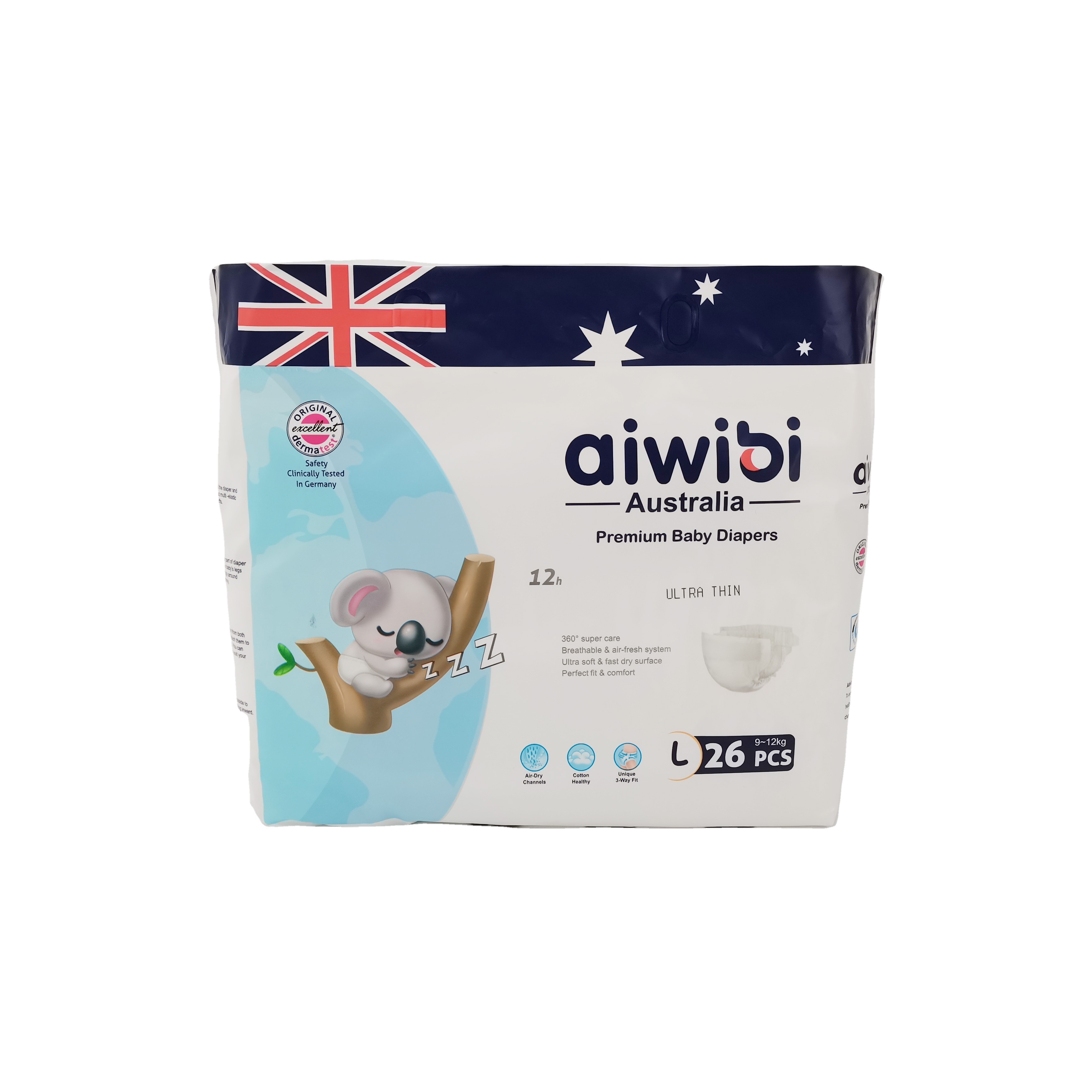 Aiwibi Import Material Soft Care Couches Bebe Disposable Baby Diapers Ultra Thin Senior Disposable Baby Diapers