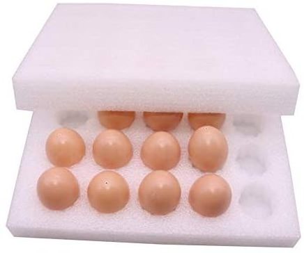 Povinmos 1 pcs Egg Tray 30 eggs Packaging Transport Box With Carton EPE Pearl Cotton Recyclable Gift Egg Box Poultry Supplies