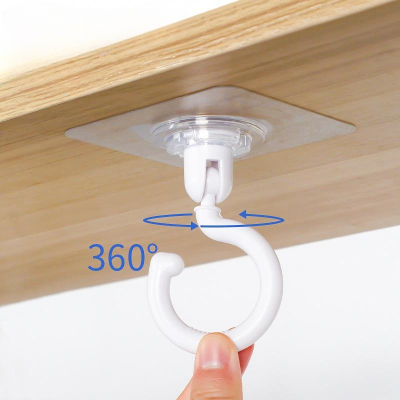 360 rotating no nail no trace ceiling hooks no hole punching Large Curtain Sticky Hooks Household Adhesive Clothes Hat Hooks