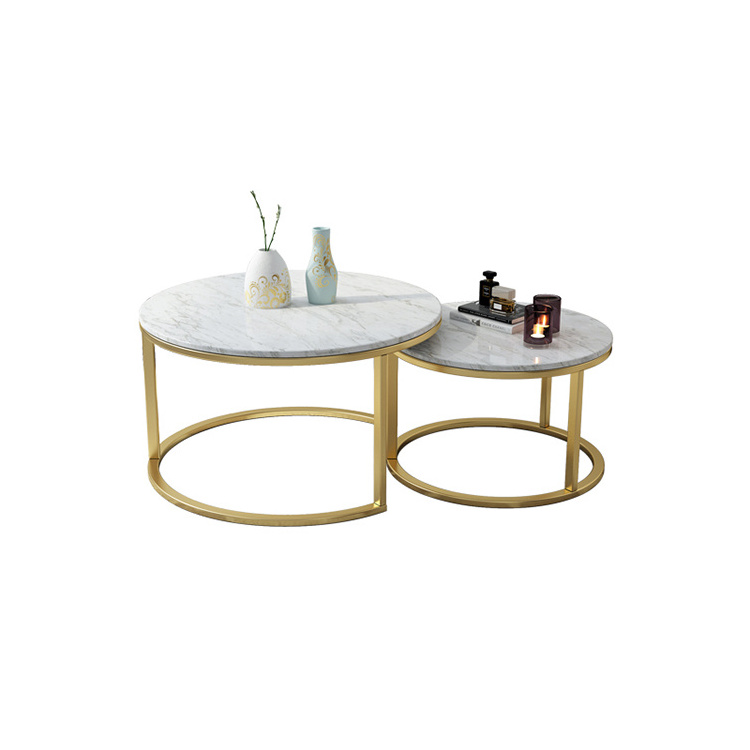 Chinese cheap modern living room furniture stainless steel base round small mirrored otros muebles  metal coffee side tea table