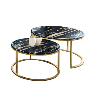 Chinese cheap modern living room furniture stainless steel base round small mirrored otros muebles  metal coffee side tea table