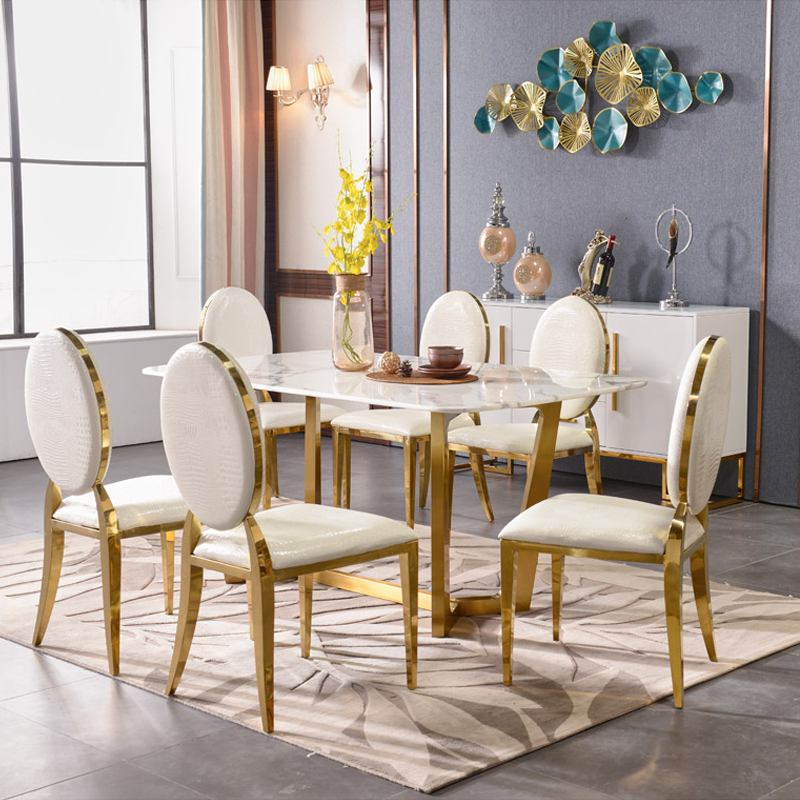 Italian modern luxury furniture large  marble top square elegant otros muebles de sala  marble table and chairs  tisch set table