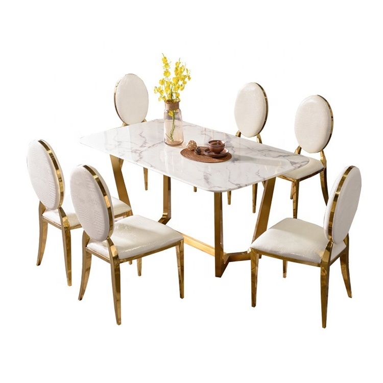 Italian modern luxury furniture large  marble top square elegant otros muebles de sala  marble table and chairs  tisch set table