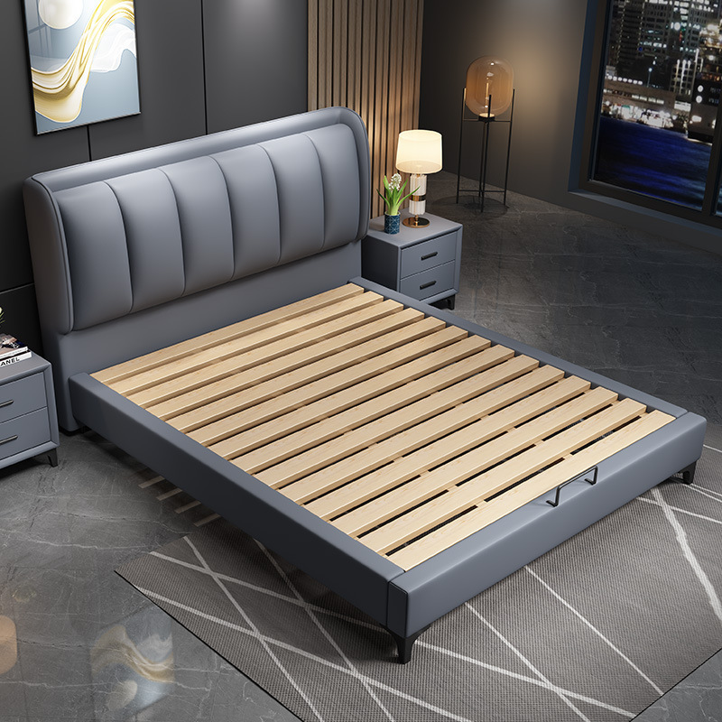 Hot selling modern king size bed frame single bed frame with storage with strong skeleton and stainless steel base