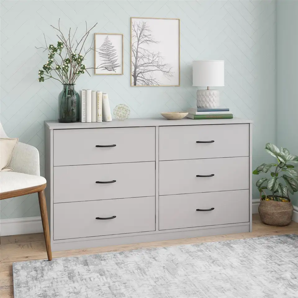 OAK/Recycled pine furniture with Nordic style for living room drawer storage cabinet bedroom white dresser storage cabinet