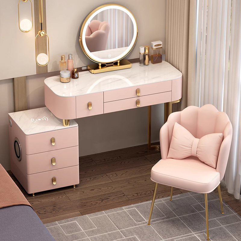 Wholesale new luxury dresser girl bedroom dresser with mirror drawer vanity desk for smart  makeup table set