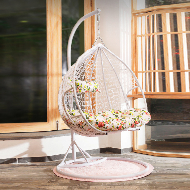 hot sale Customized Outdoor Furniture Indoor Home Balcony Garden Metal Hanging Chair Pod for SetRattan Hammock Swing