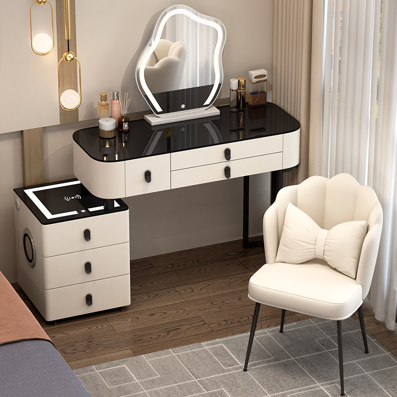 Wholesale new luxury dresser girl bedroom dresser with mirror drawer vanity desk for smart  makeup table set