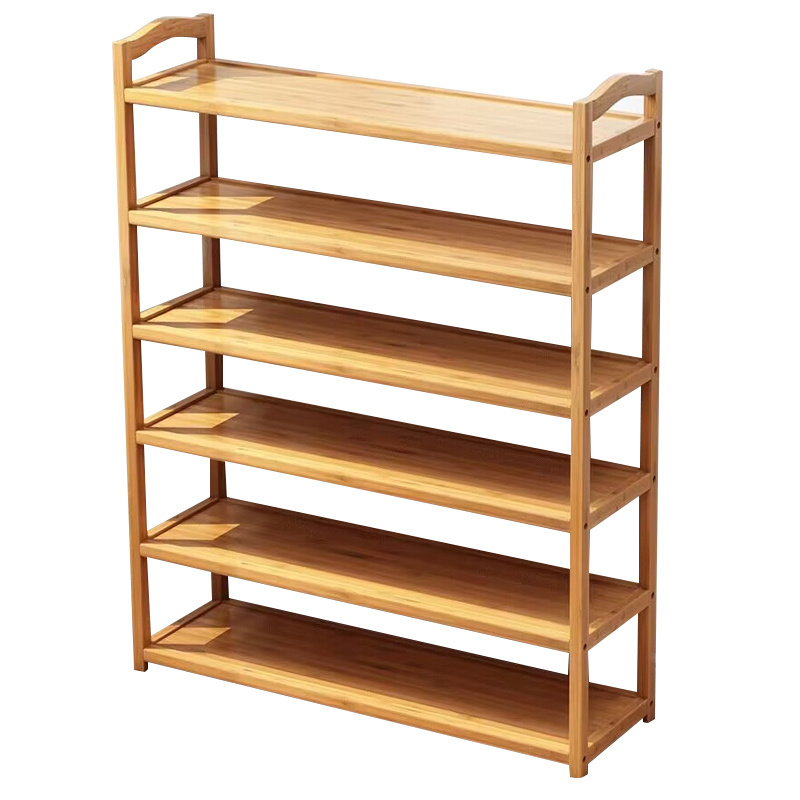 New Arrival Bamboo Wooden Foldable Shoe Rack Storage Organizer Cabinet 8 Tier Folding Design Display For Closet Living Room