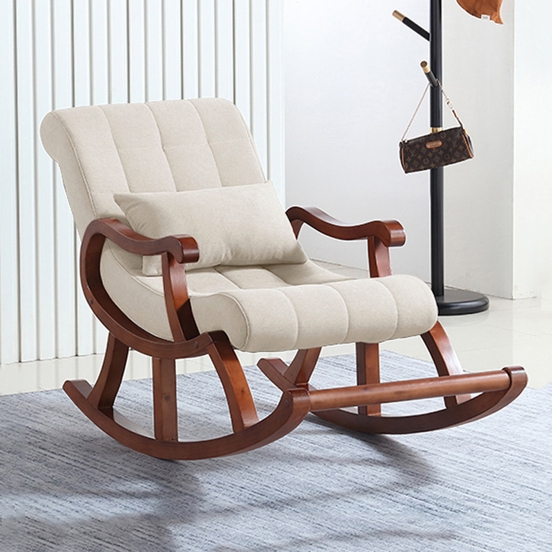 living room comfortable wood furniture lazy recliner lounge chair balance wooden rocker rocking chairs relax sofa for adults