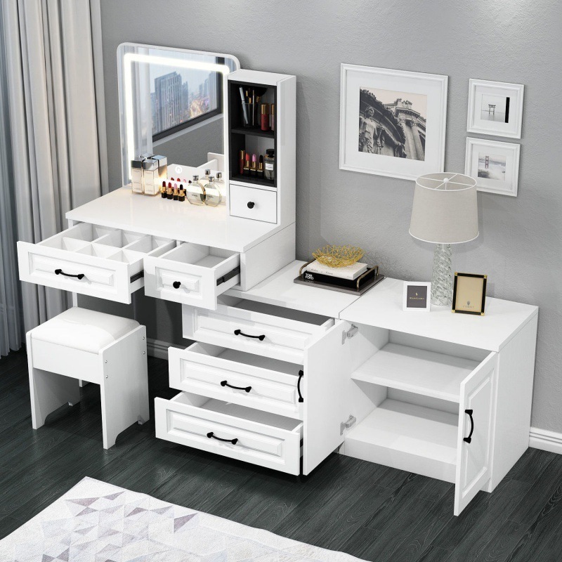 Economical bedroom modern simple storage cabinet integrated make-up table corner dresser