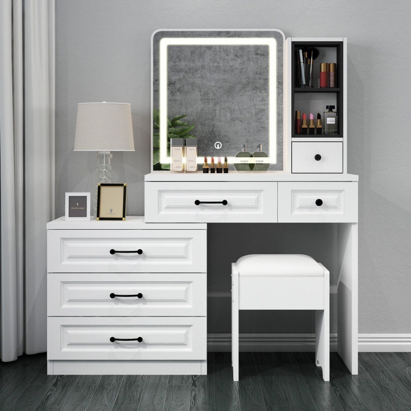 Economical bedroom modern simple storage cabinet integrated make-up table corner dresser