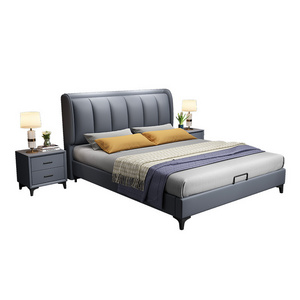 Hot selling modern king size bed frame single bed frame with storage with strong skeleton and stainless steel base