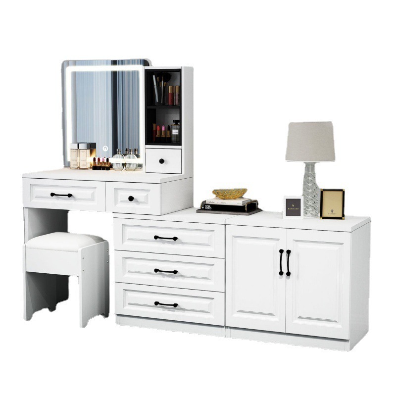 Economical bedroom modern simple storage cabinet integrated make-up table corner dresser