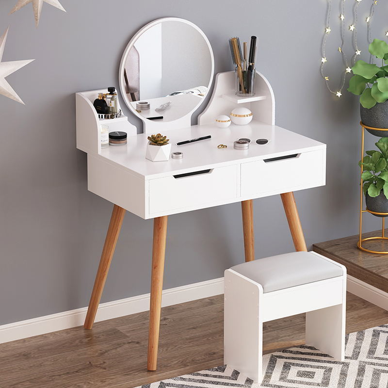 Hot sale nordic style for girls mirrored classic dressing table for bedroom home furniture