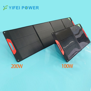 Yifei Power Portable Folding Outdoor Camping 200W Solar Photovoltaic PV Module Foldable Solar Panel