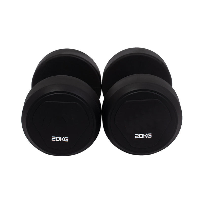 MKAS 50Kg Chrome Cpu Convex Triangle Sport Weight Lifting Pu Round Metal Dumbbell Set Commercial Training Dumbbell