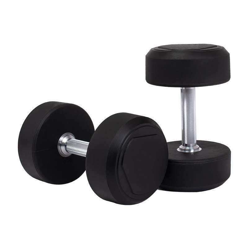 MKAS 50Kg Chrome Cpu Convex Triangle Sport Weight Lifting Pu Round Metal Dumbbell Set Commercial Training Dumbbell