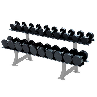 MKAS Weight Rack for Dumbbells for Home Gym 2 Tier Hex Dumbbell Rack Stand