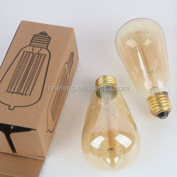 Vintage Edison Filament Light Bulb - ST64 - Dimmable 40w 60w e27 e26 base