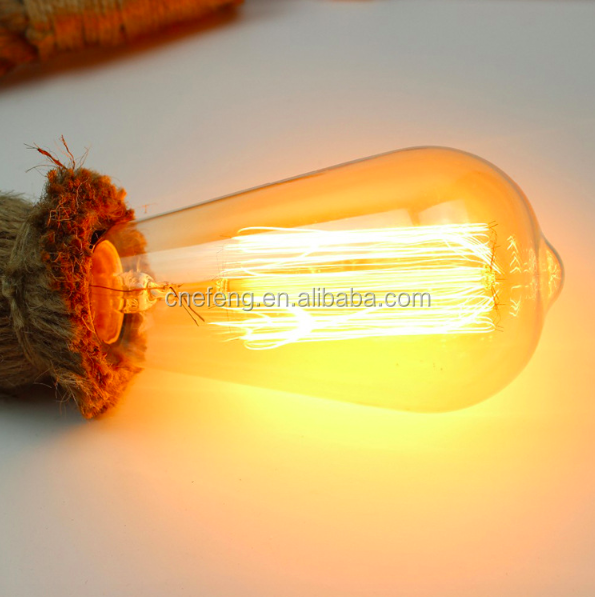 Vintage Edison Filament Light Bulb - ST64 - Dimmable 40w 60w e27 e26 base